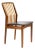 1960s Danish Modern / Mid Century Mahogany Dining Chair — Svend Madsen for Moreddi — Black Vinyl For Sale