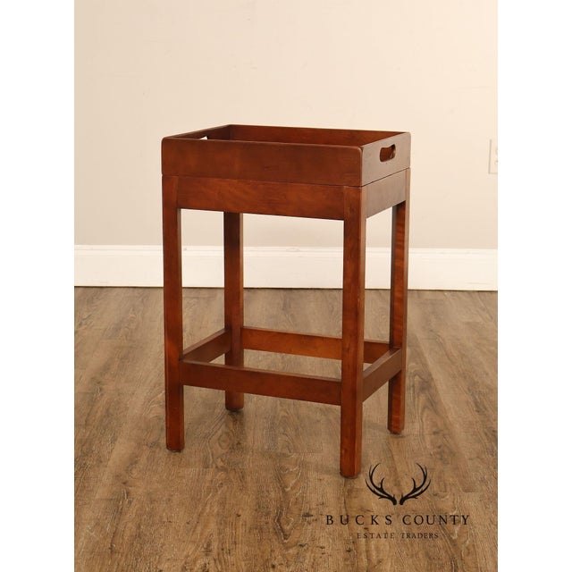 Chippendale Style Cherry Butler Tray Side Table For Sale - Image 17 of 18