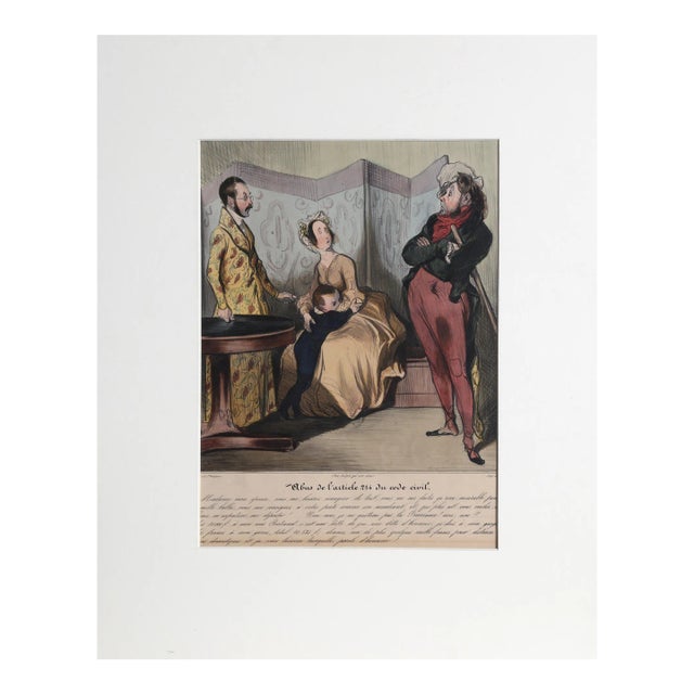 Abus de l'Article 214 du Code Civil, Honore Daumier Lithograph For Sale