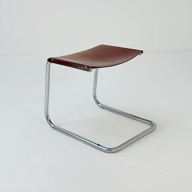 Mid-Century Bauhaus B37 Stool by Mart Stam for Bremshy, 1960s For Sale - Image 5 of 11