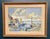 Scandinavian School, Port with Moored Sailboats, 1950s, Oil on Panel, Framed For Sale - Image 13 of 14