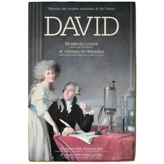 Vintage French Musée Du Louvre David Museum Poster For Sale - Image 10 of 10
