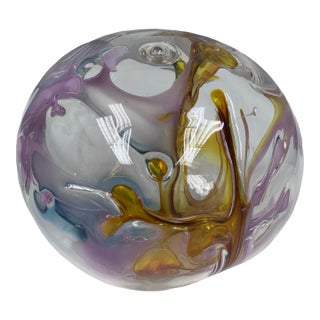 Circa 2000 Peter Bramhall Glass Orb Sculpture For Sale