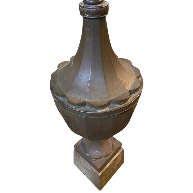 Vintage Tole Neoclassical Urn Form Table Lamp For Sale - Image 4 of 6