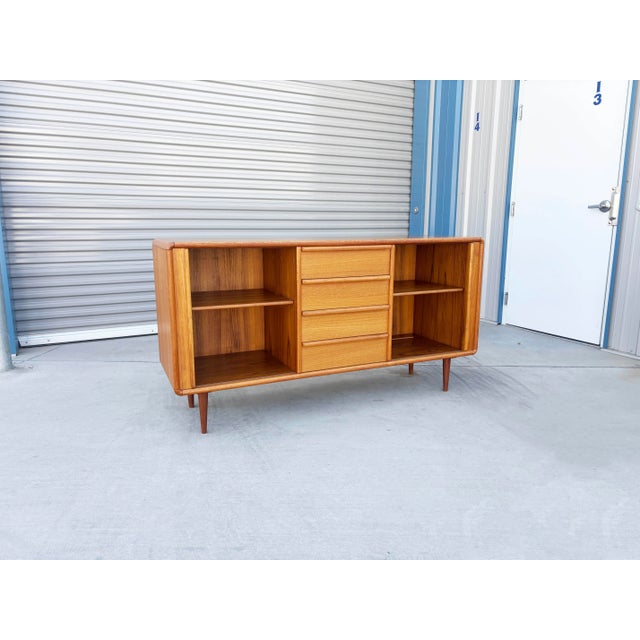 Yellow 1960s Mid Century Walnut Credenza by Bakers Bro For Sale - Image 8 of 12