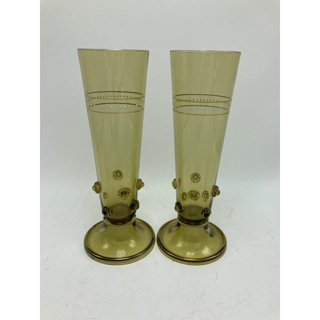 Pair of Murano Champagne Glasses For Sale - Image 4 of 8