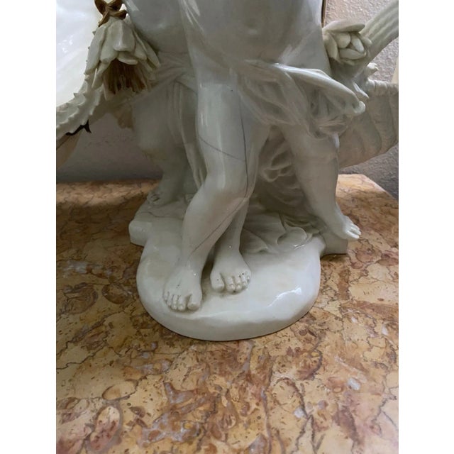 Early 19th Century Antique Sevres Vieux Paris Putti Statue For Sale - Image 4 of 10