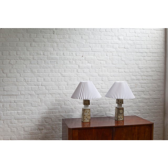 Danish Porcelain Baca Table Lamps by Nils Thorsson for Royal Copenhagen, 1960s, Set of 2 For Sale - Image 18 of 18