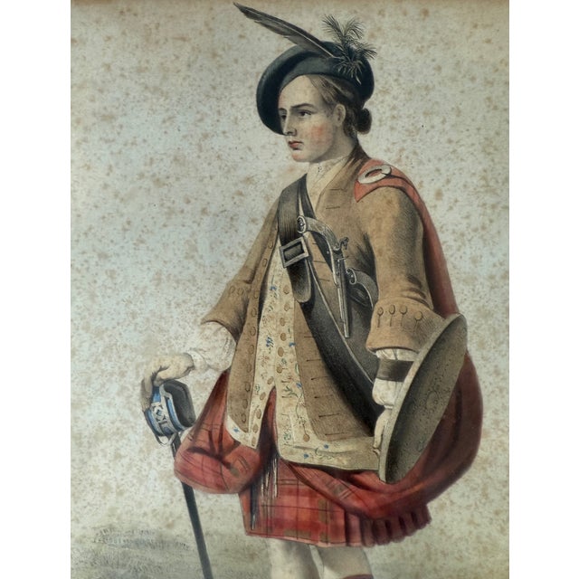 Pair of Framed Hand Colored Lithographs of "The Clans of the Scottish Highlands" by Robert Ronald McIan For Sale - Image 11 of 16