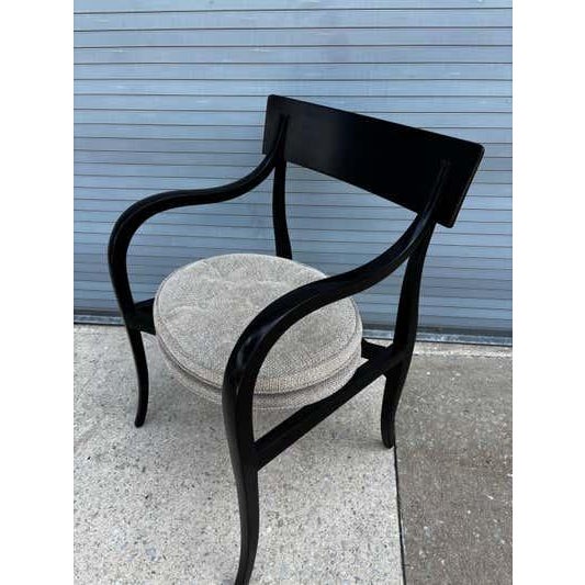 Black Edward Wormley Alexandria Chair by Dunbar, Mid-Century, 1955 For Sale - Image 8 of 9