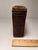 Brown Antique Kuba Wooden Container DRC Congo African Tribal Geometric Carving For Sale - Image 8 of 9