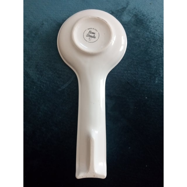 GORGEOUS NEW Nova Deruta Made in Italy 12" Spoon Rest. Has few minute paint chip on side of handle (as seen in pic) which...