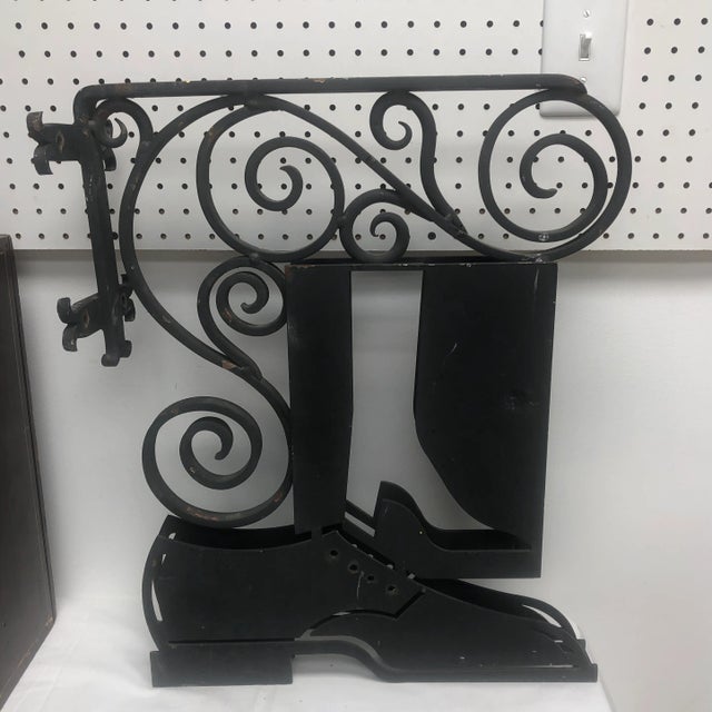 1940 English Iron Shoe & Bootmaker Trade Sign For Sale - Image 12 of 12