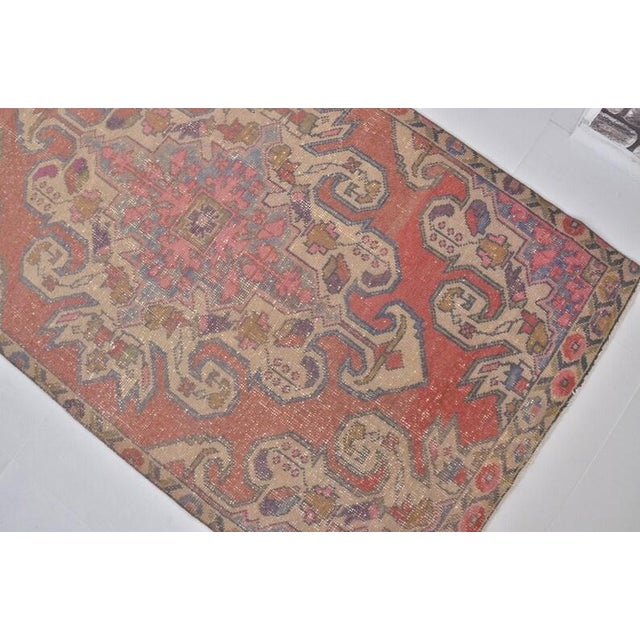 Handmade wool carpet in Turkish Anatolia , Vintage Oushak Rug,Turkish Vintage Anatolian Rug, Handmade wool Rug . One Of...