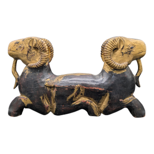 1950s Artisan Crafted Egyptian Revival Two-Headed Ram Sculpture
