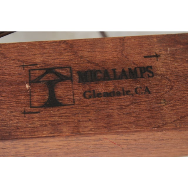 1990s Mica Lamp Co 2 Light Mission Oak Floor Lamp For Sale - Image 17 of 17
