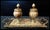 Late 19th Century Late 19th century Vintage Marble, Bronze & Enamel Double Inkwell - Set of 3 For Sale - Image 5 of 10