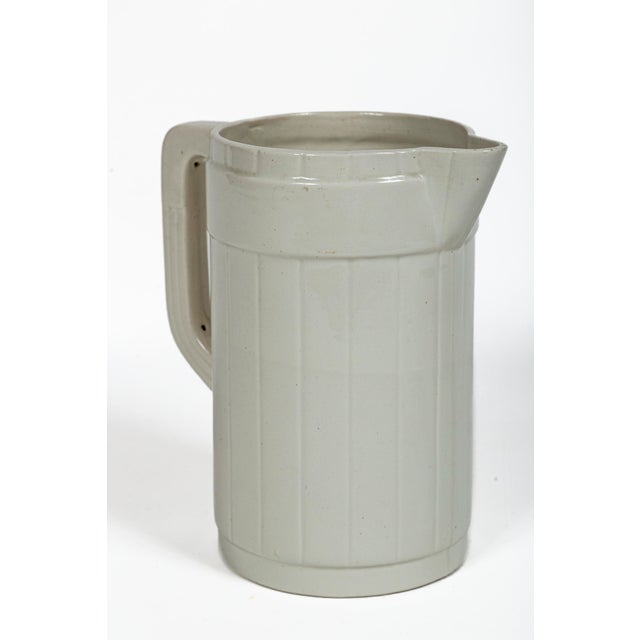 1920s Vintage Ironstone Pitcher by Auguste Moulin Et Cie, Belgium, Circa 1920's For Sale - Image 5 of 7