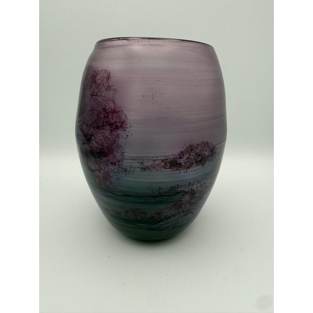 Hand-Painted Studio Glass Vase by Hans Jürgen Richartz, 1980s For Sale - Image 10 of 15
