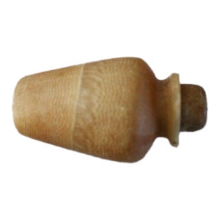 19th C Egyptian Revival Marble Flask in Beige Stone For Sale