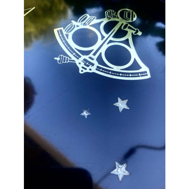 Mid 20th Century "Celestial Navigation" Mid-Century Modern Nautical Serving Tray, Rare Vintage Couroc of Monterey For Sale - Image 5 of 11