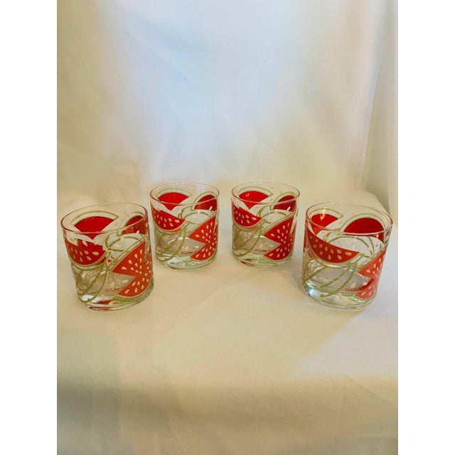 Vintage Culver Glass Watermelon Lowball Glasses - Set of 4 For Sale - Image 10 of 10