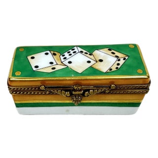 Vintage Limoges Dice Trinket Box For Sale