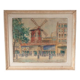 Louise Parisot-Pelletier, Le Moulin Rouge, Paris, 1890s, Paper, Framed For Sale
