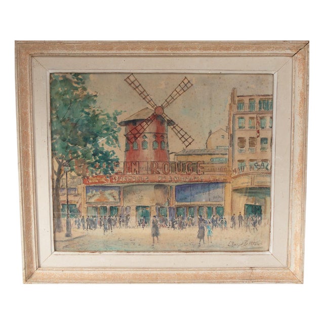 Louise Parisot-Pelletier, Le Moulin Rouge, Paris, 1890s, Paper, Framed For Sale