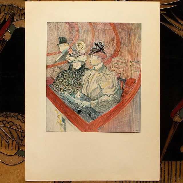1950s 1950s After Toulouse-Lautrec "The Grand Theater Box" Vintage Full Color Print For Sale - Image 5 of 8