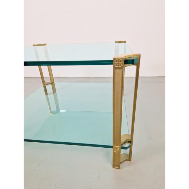Regency Model T24 Coffee Table in Brass and Glass by Peter Ghyczy, 1970s For Sale - Image 11 of 15