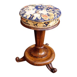 C. 1835 English Rising Piano Stool For Sale