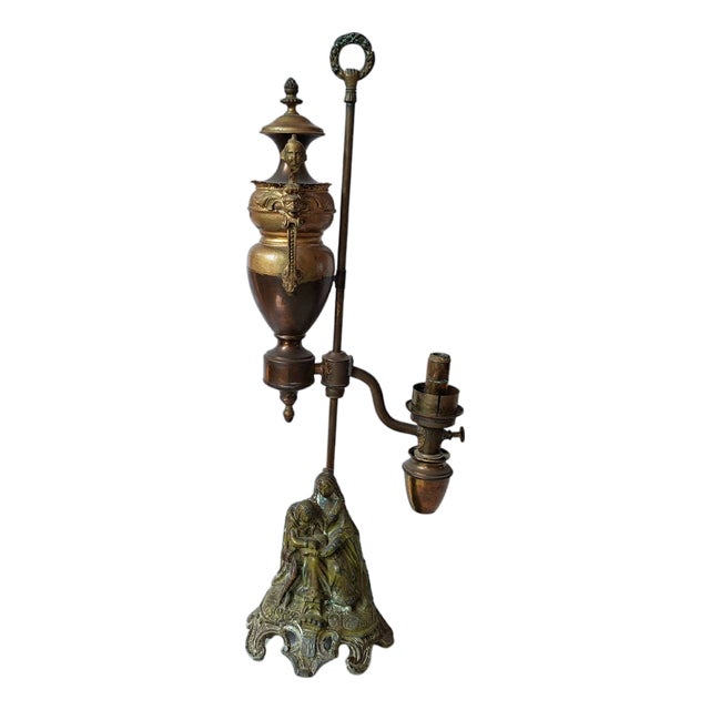 Antique 19th Century Bronze Table Lamp For Sale