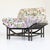 Wood Rattan Armchairs with Floral Cushions, 1970s, Set of 2 For Sale - Image 7 of 9