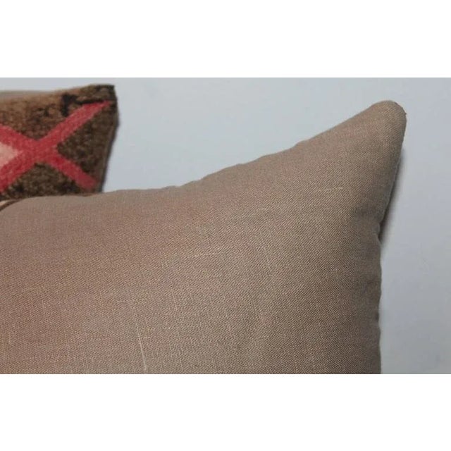 Rustic 1930s Faded Striped Woven Saddle Blanket Pillows- Set of 2 For Sale - Image 3 of 6