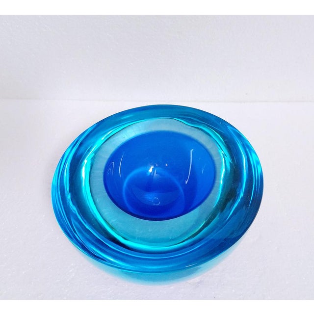 Glass Sommerso Murano Glass Bowl attributed to Antonio Da Ros for Cenedese, Italy, 1960s For Sale - Image 7 of 16