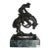 Miniature Frederic Remington Rattlesnake Bronze Sculpture Green Marble Base Mini For Sale