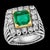 AGL Certified 2.14 Ct Colombian Minor Traditional Emerald & Diamond Ring 18KYG For Sale - Image 12 of 18