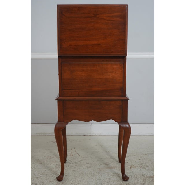 Henkel Harris Cherry Fall Front Silver Chest For Sale - Image 16 of 18