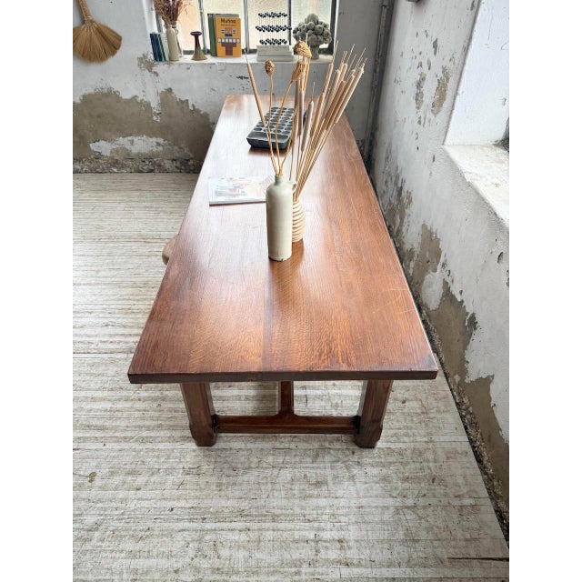 Oak Farmhouse Table, 1950s For Sale - Image 17 of 18