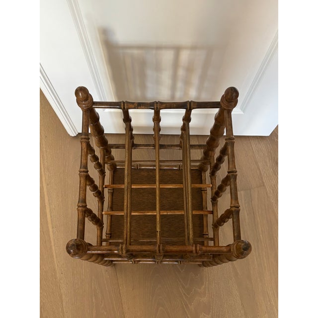 Vintage Faux Bamboo Magazine Rack For Sale In Little Rock - Image 6 of 12