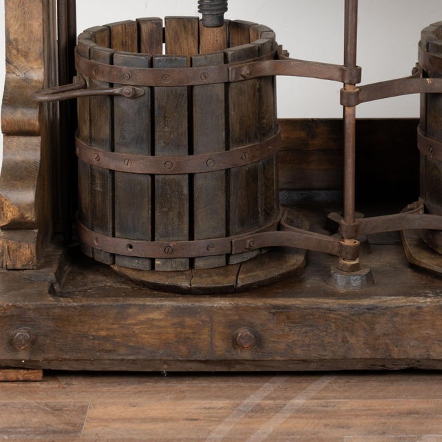 20th Century Standing Bar Wine Tasting Table With Wine Press Base For Sale - Image 15 of 18
