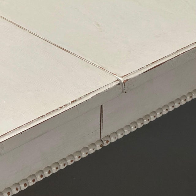 Gustavian, Swedish Dining Table, Gray Paint Distressed, Sweden, 1970s For Sale - Image 14 of 17