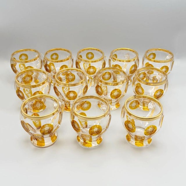 Antique Bohemienne Glasses from Harrach, 1890s, Set of 12 For Sale - Image 12 of 12