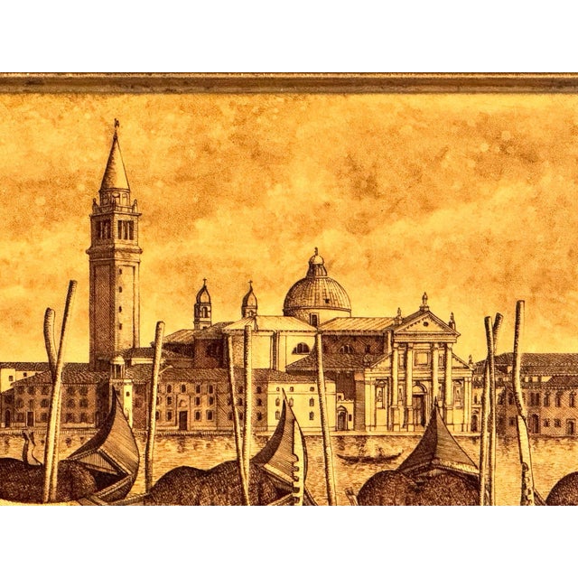 The Twins (Bugagiar) Original Ink on Plaster – "Venezia: Island of San Giorgio" For Sale In Portland, ME - Image 6 of 13
