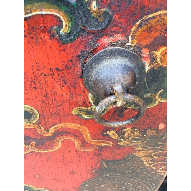 Antique Tibetan Cabinet Doors With Embossed Dragon Motifs, Pair For Sale - Image 18 of 18