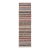 Turkish Vintage Kilim Striped Runner With Tribal Motifs in Copper and Greens For Sale