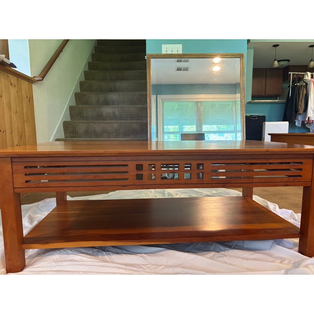 Vintage Harden solid cherry coffee table, purchased new in the 1990s. Made in the USA. Features a clean-lined design with...