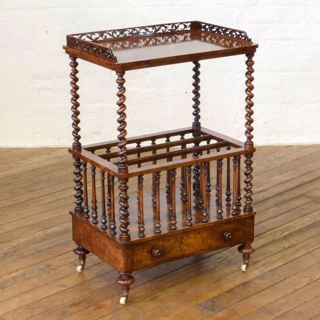 Victorian Walnut Canterbury, 1860s For Sale - Image 13 of 13