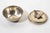 A charming small silver-tone covered bowl featuring an ornate butterfly finial to the lid. The delicately cast butterfly...